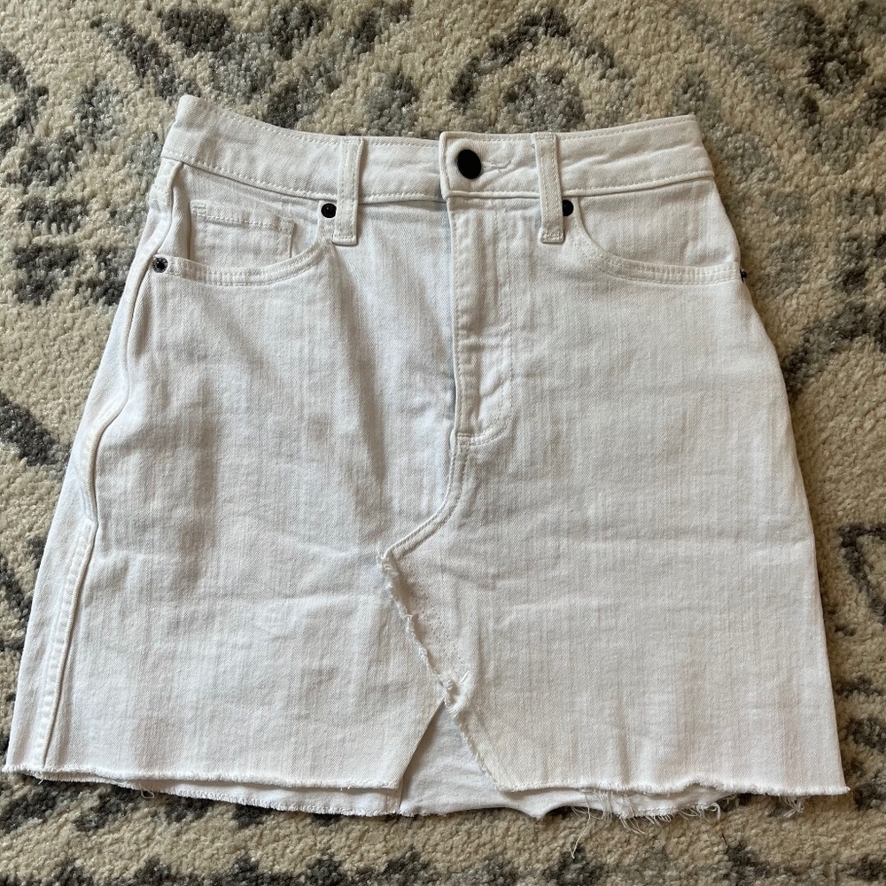 Abercrombie &Fitch white denim high waisted skirt